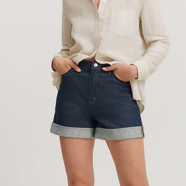 Country Road Lds Denim Cuff Short