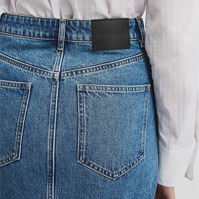 Country Road Denim Midi Skirt