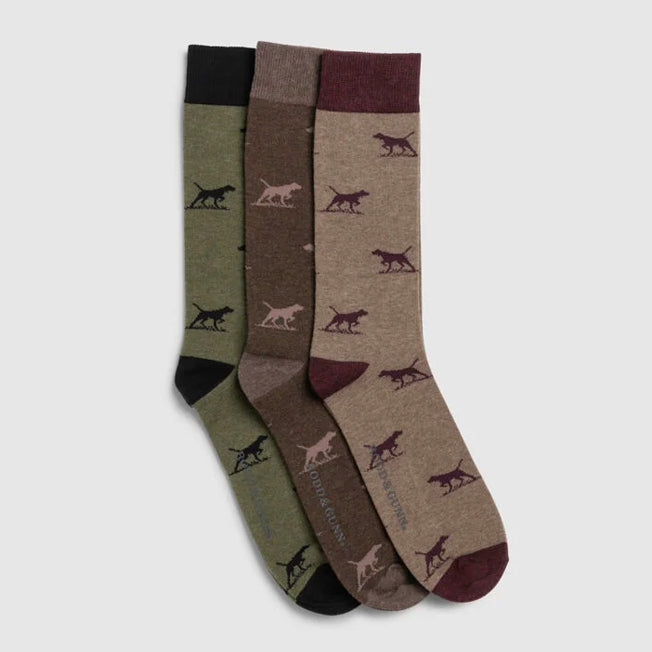 Rodd & Gunn Dogs-A-Plenty Socks 3pk