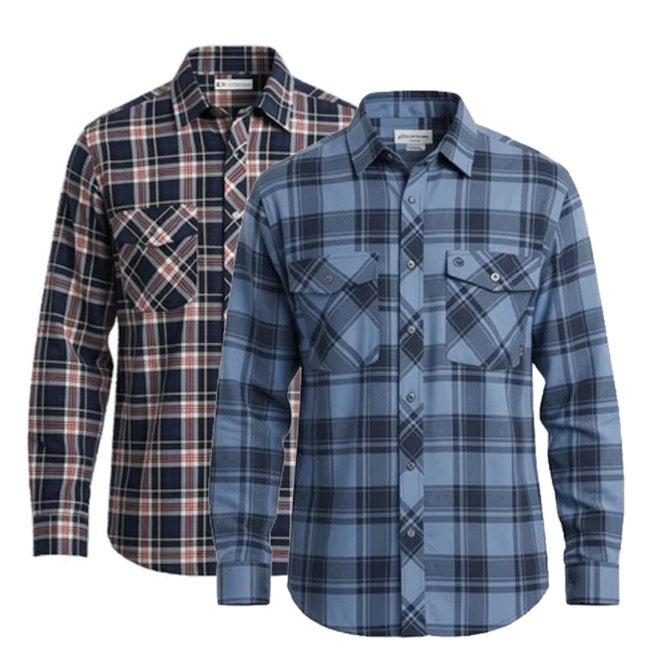Swanndri Mens Full Button Egmont Shirt Twin Pack