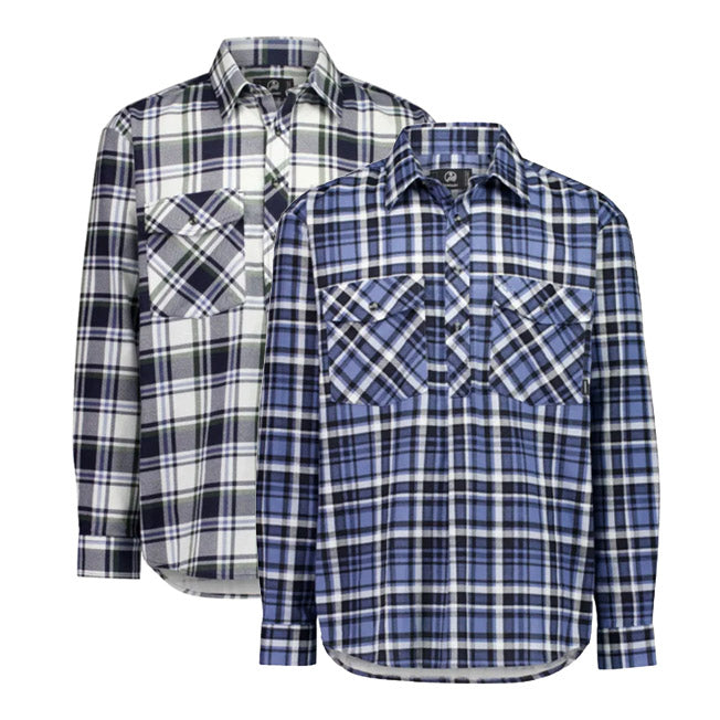 Swanndri Mens Closed Front Egmont Shirt Twin Pack