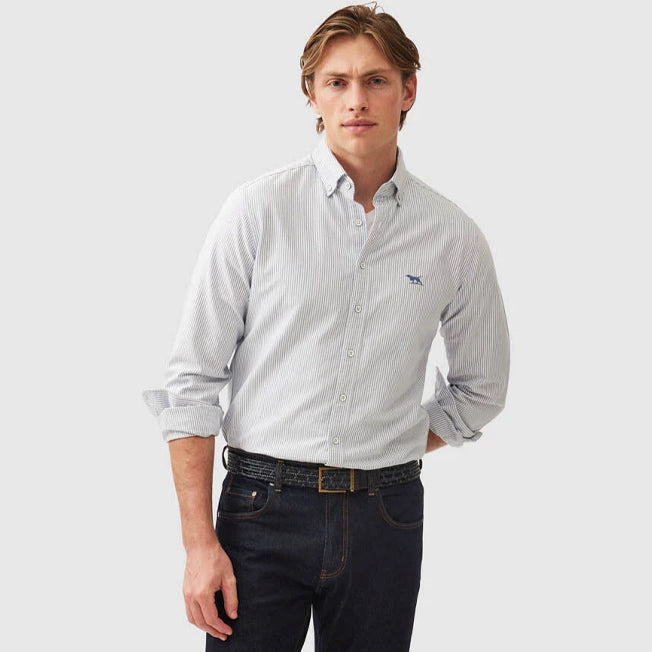 Rodd & Gunn Gunn Oxford Lakeside Stripe Sports Fit LS Shirt