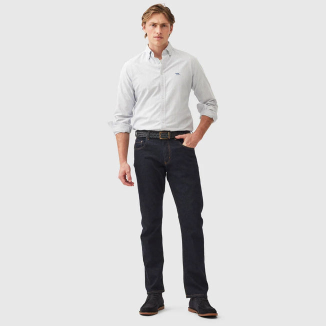 Rodd & Gunn Gunn Oxford Lakeside Stripe Sports Fit LS Shirt