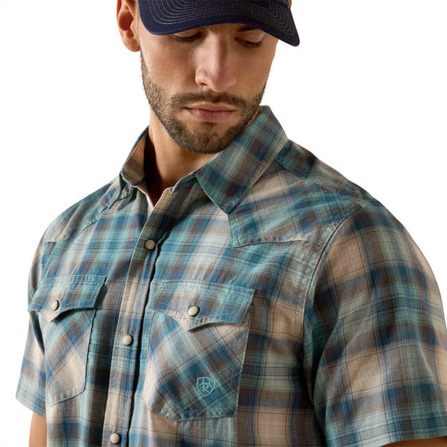 Ariat Mens Retro Halden Fitted Snap SS Shirt