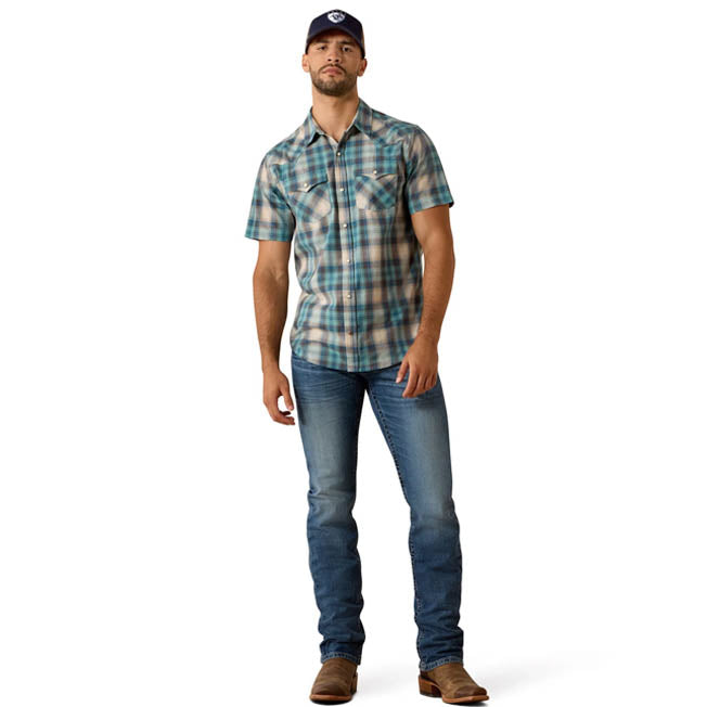 Ariat Mens Retro Halden Fitted Snap SS Shirt