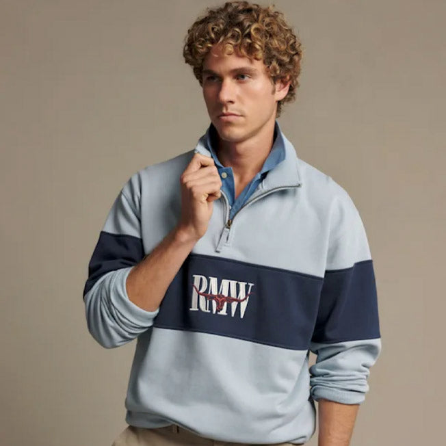 R.M. Williams Heritage Panel 1/4 Zip Sweatshirt