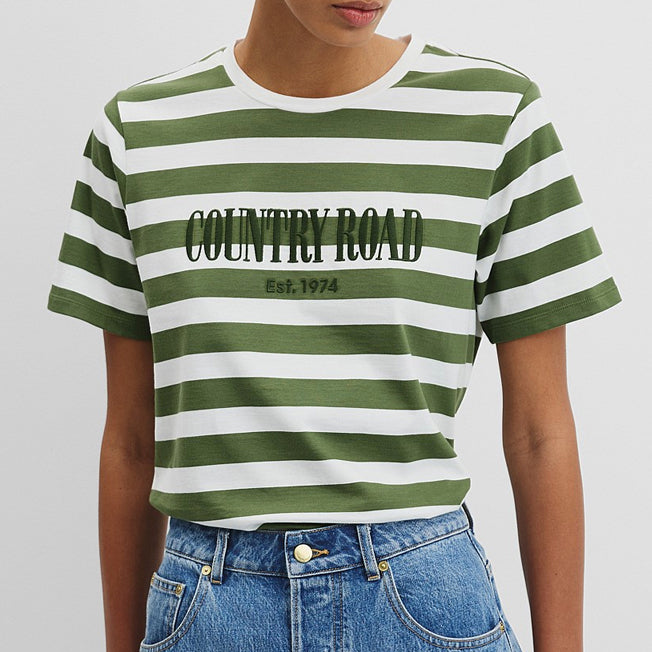 Country Road Ladies Stripe Heritage Tee