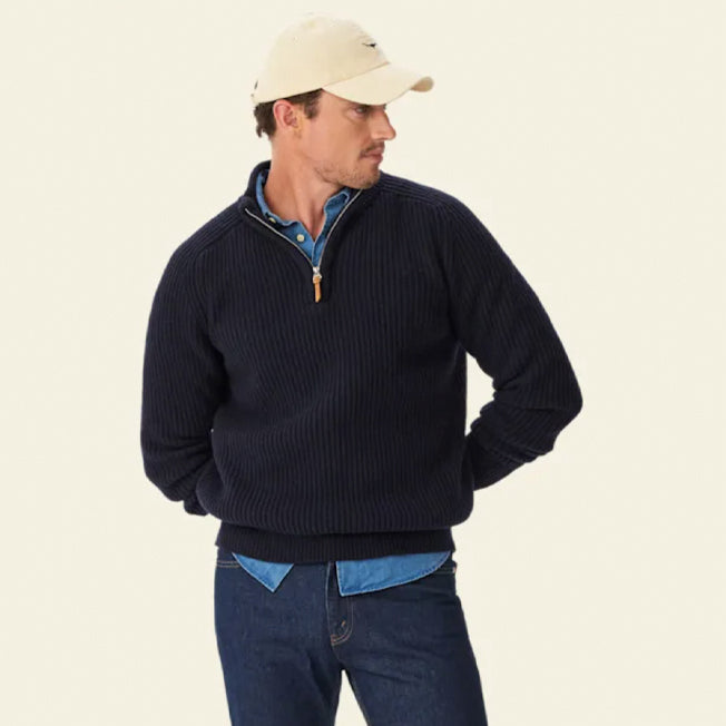 R.M. Williams Higgins Merino 1/4 Zip Knit