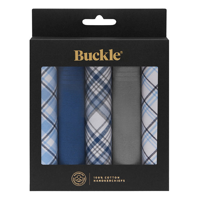 Patterned Cotton Handkerchiefs 5pk