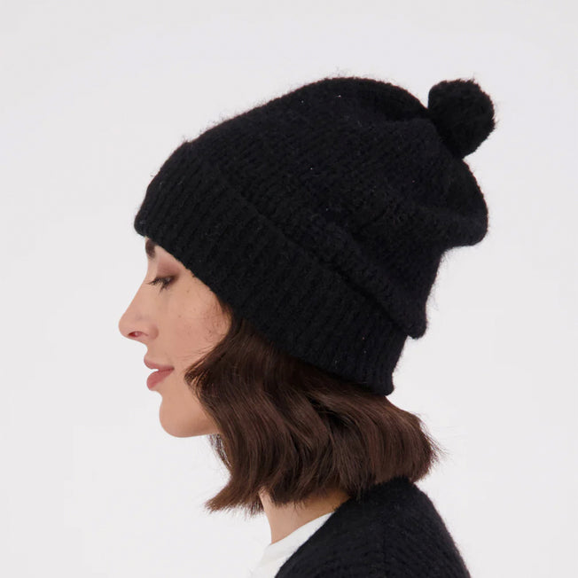 Swanndri Hutton Turn Up Bobble Beanie