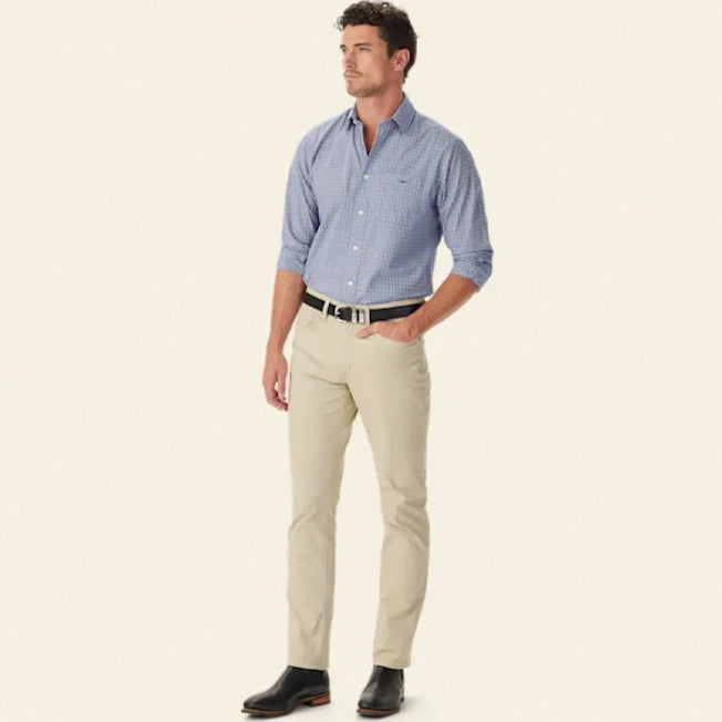 R.M. Williams Mens Ilford Poplin Check Shirt