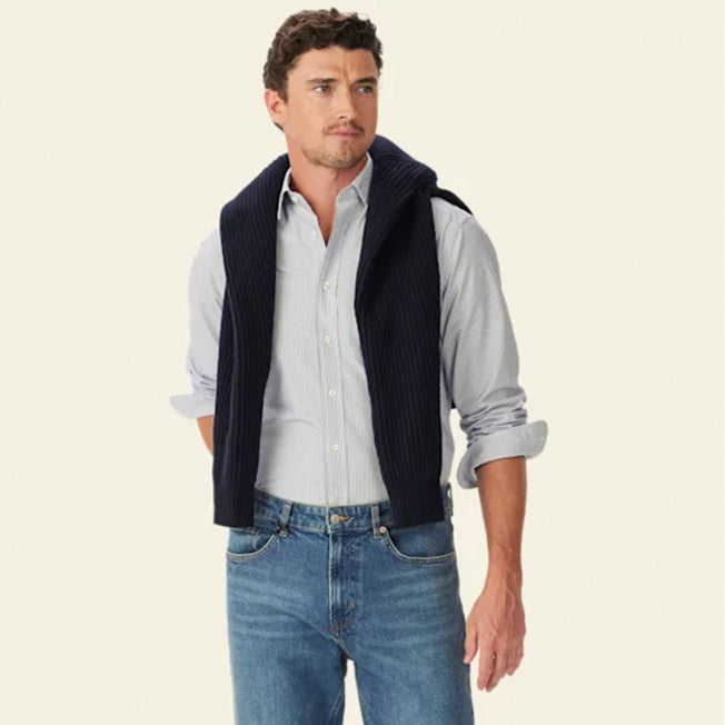 R.M. Williams Mens Ingham Poplin Stripe Shirt