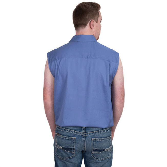 Just Country Jack 1/2 Button Sleeveless Work Shirt