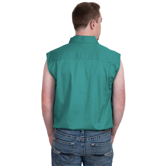 Just Country Jack 1/2 Button Sleeveless Work Shirt