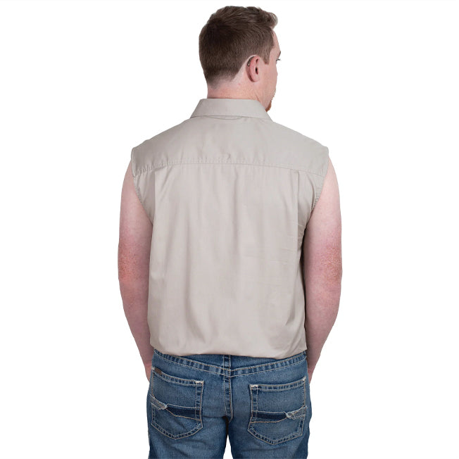 Just Country Jack 1/2 Button Sleeveless Work Shirt