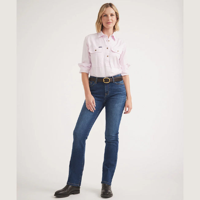 RB Sellars Ladies Jemma High Rise Boot Cut Work 32" Inleg Jean