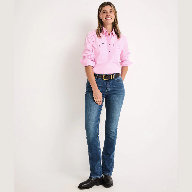 RB Sellars Ladies Jemma High Rise Boot Cut Work 34" Inleg Jean