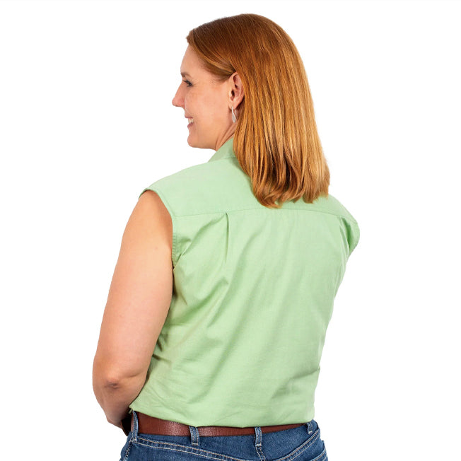 Just Country Kerry 1/2 Button Sleeveless Work Shirt