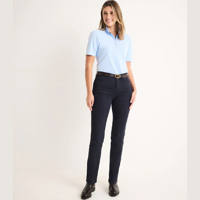 RB Sellars Ladies 5 Pocket Mid Rise Tapered Leg Chino