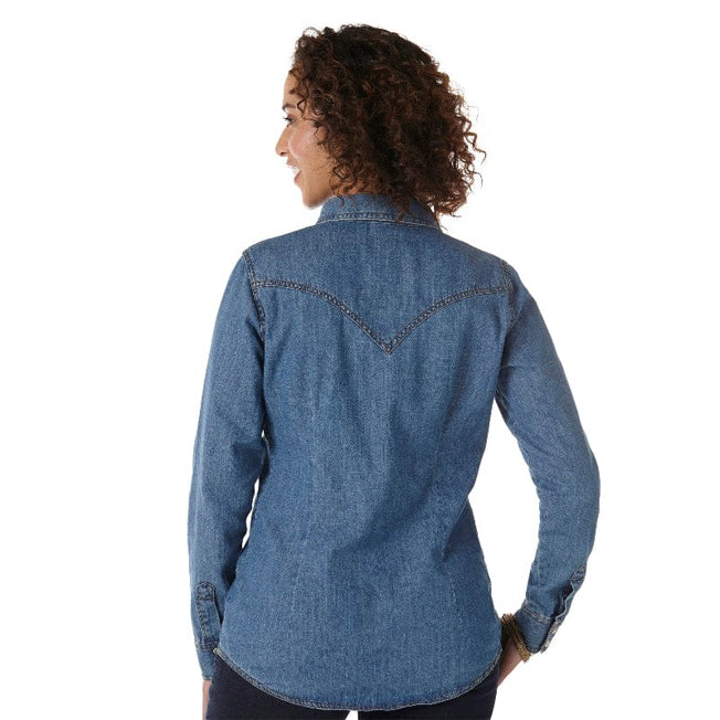 Wrangler Ladies Classic Fit Denim Shirt