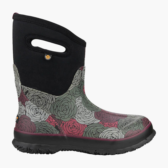 Bogs Ladies Classic Mid Rosey W/Handles