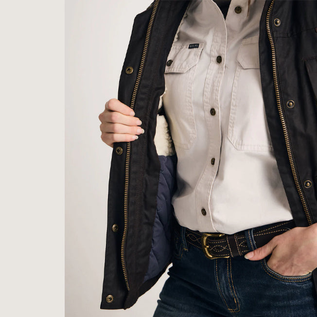RB Sellars Ladies Khancoban Oilskin Vest