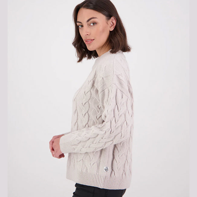 Swanndri Kinsley Cable Knit Ladies Crew