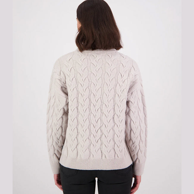 Swanndri Kinsley Cable Knit Ladies Crew