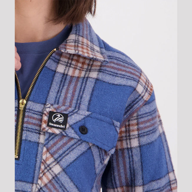 Swanndri Ladies Ranger Wool Zip Front Check Bushshirt