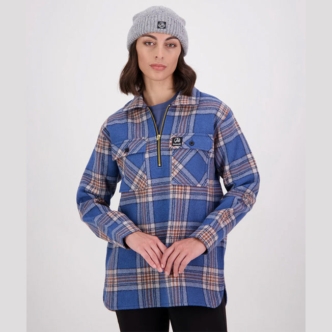 Swanndri Ladies Ranger Wool Zip Front Check Bushshirt