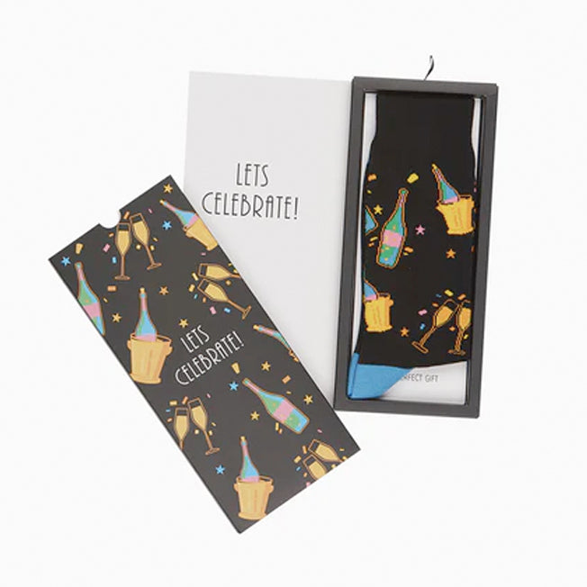 Bamboozld Womens Lets Celebrate Sock Card
