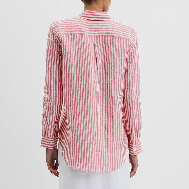 Country Road Ladies Linen Stripe LS Shirt