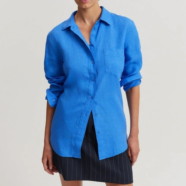 Country Road Ladies Linen LS Shirt