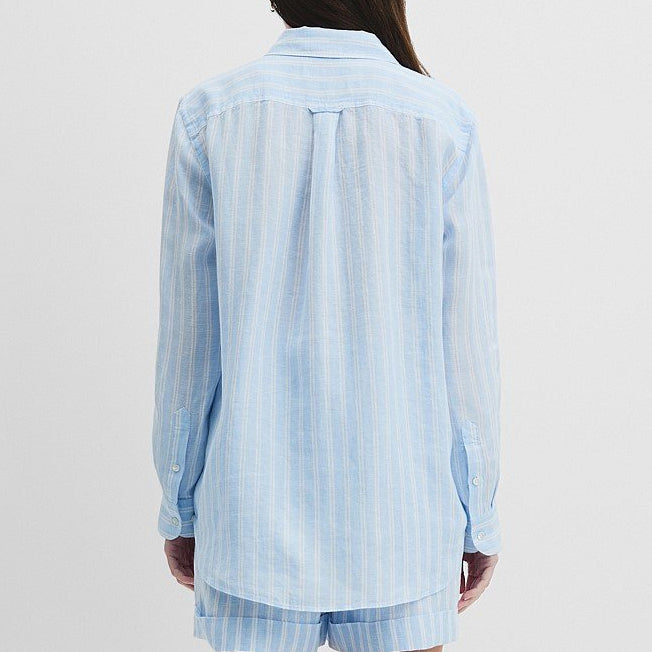 Country Road Ladies Linen Stripe LS Shirt