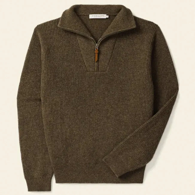 R.M. Williams Linton Lambswool 1/4 Zip Knit