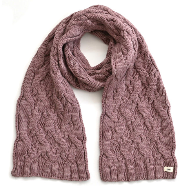 uimi Mabel Aran Cable Knit Merino Scarf