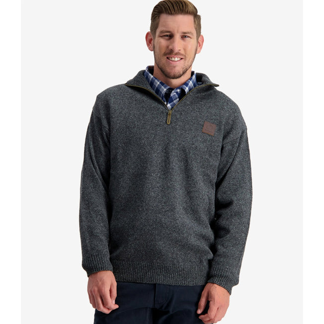 Swanndri Mariner Mens 1/4 Zip Wool Blend Jumper