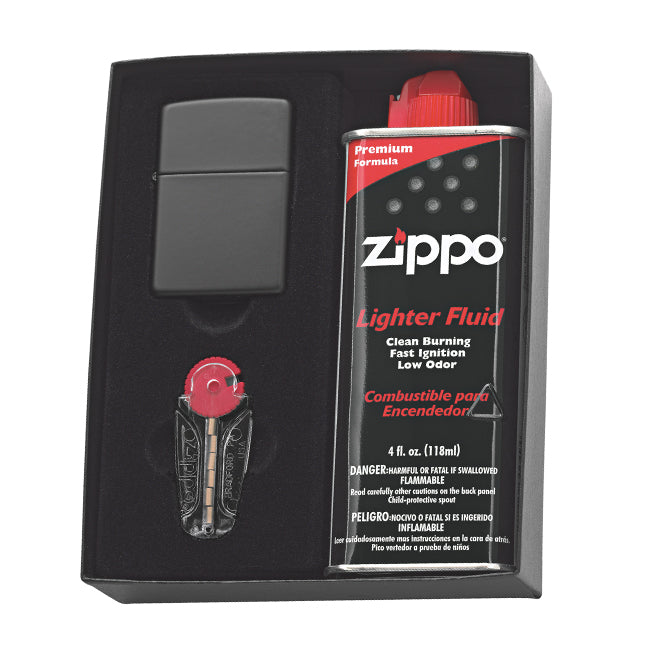 Zippo Lighter with Fluid and Flints