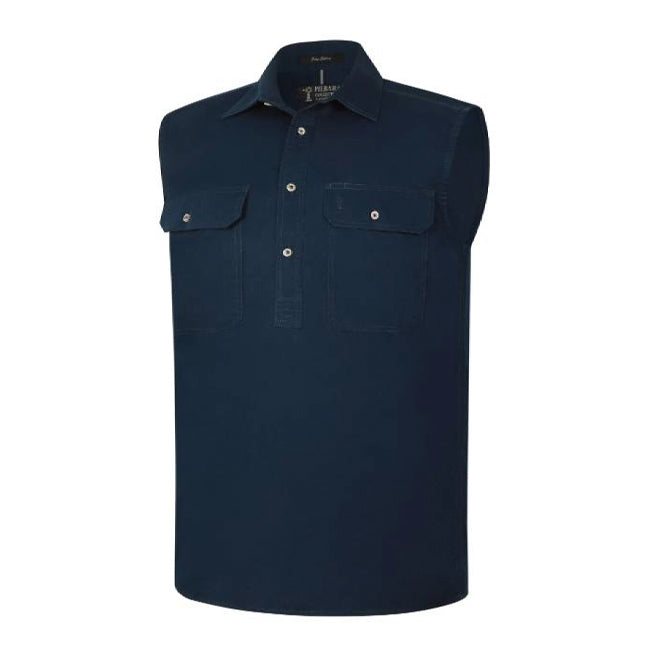 Pilbara Mens 1/2 Button NS Work Shirt
