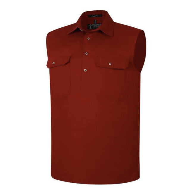 Pilbara Mens 1/2 Button NS Work Shirt