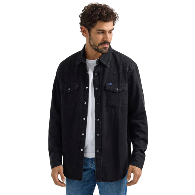 Wrangler Mens Classic Fit Denim Shirt
