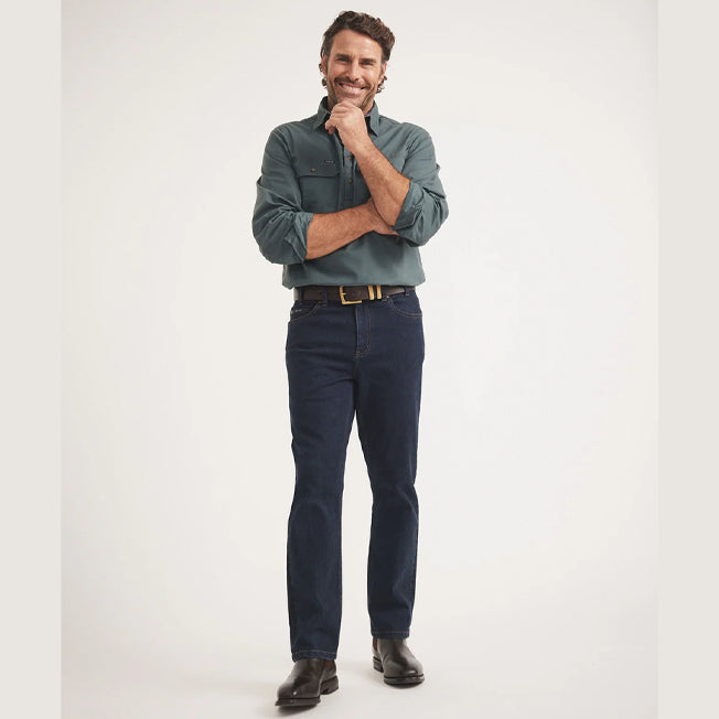 RB Sellars Mens Sinclair Mid Rise Straight Leg Work Jean