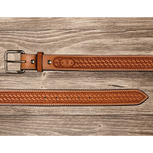 Texas Saddlery Western Natural Basket Belt