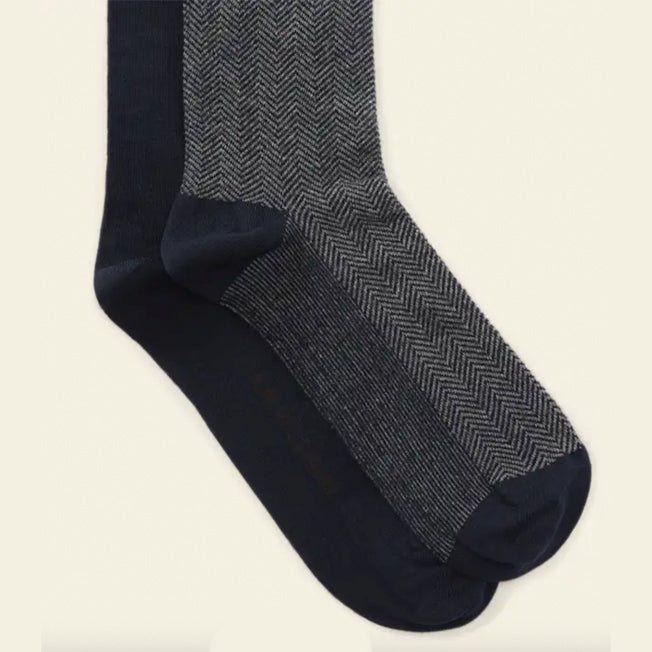 R.M. Williams Nelson Herringbone Sock 2pk