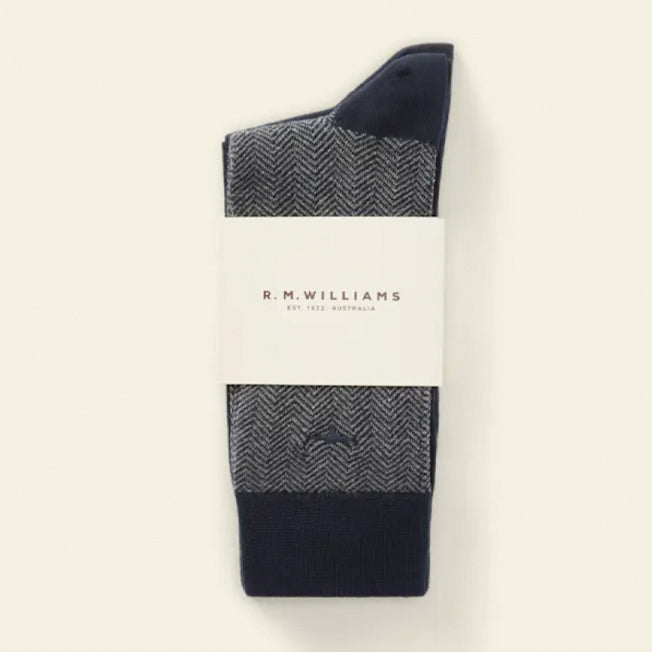 R.M. Williams Nelson Herringbone Sock 2pk
