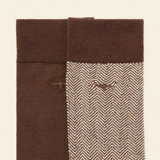 R.M. Williams Nelson Herringbone Sock 2pk