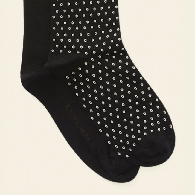 R.M. Williams Nelson Polka Dot Sock 2pk
