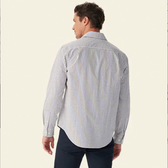 R.M. Williams Mens Newland Poplin Check Shirt