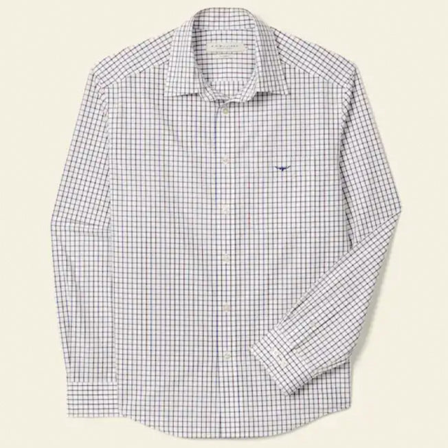 R.M. Williams Mens Newland Poplin Check Shirt