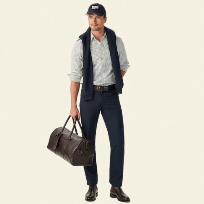 R.M. Williams Mens Newland Poplin Check Shirt